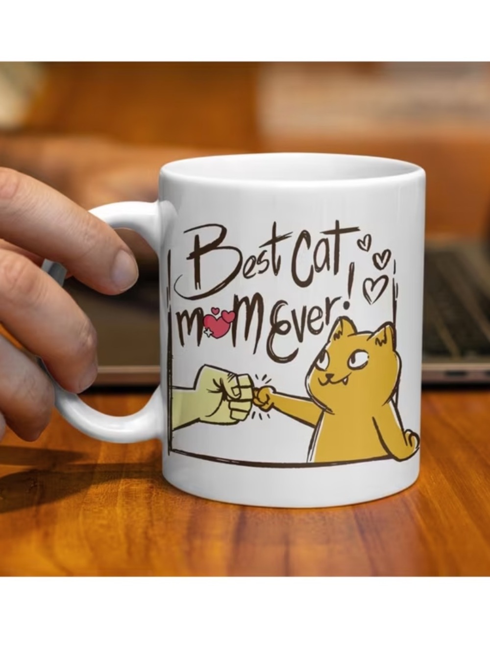 “Best Cat Mom Ever' Mug - Picture 5 of 7